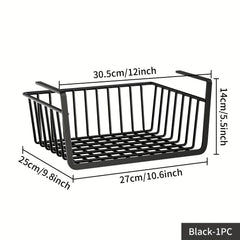 4pcs Under Cabinet Storage Shelf Wire Baskets Hanging Storage Baskets