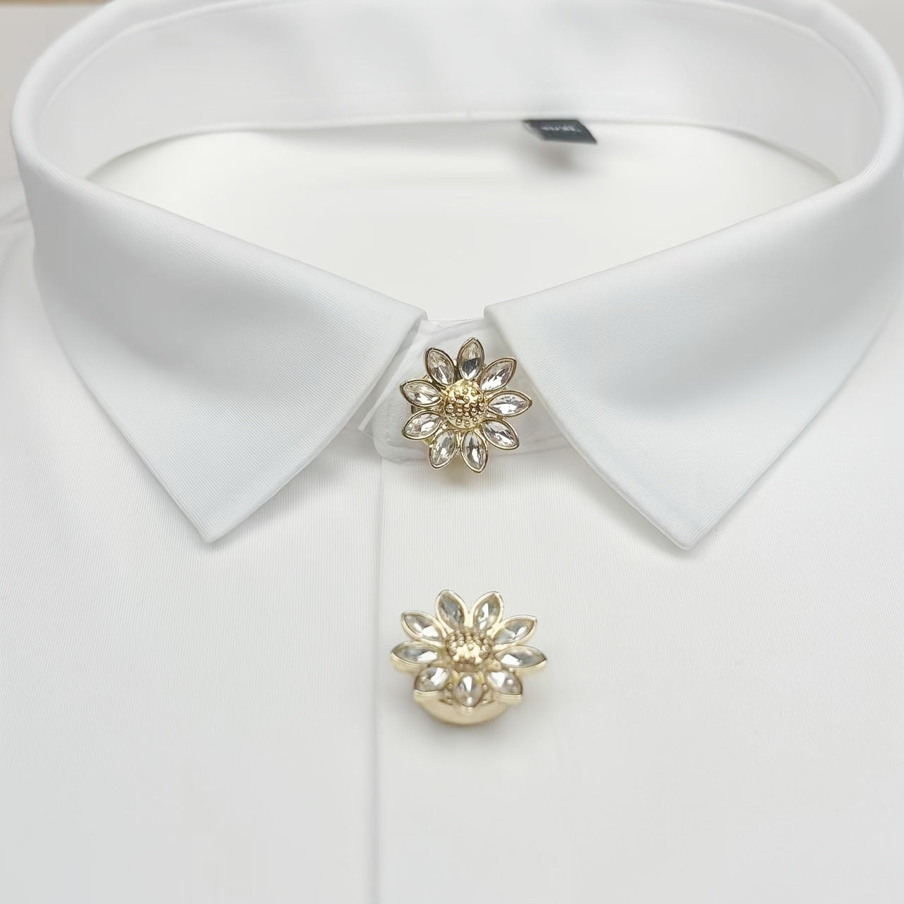 Candora Rhinestone Button Covers - 2pcs, Full Copper Base, 3 Seconds Wear