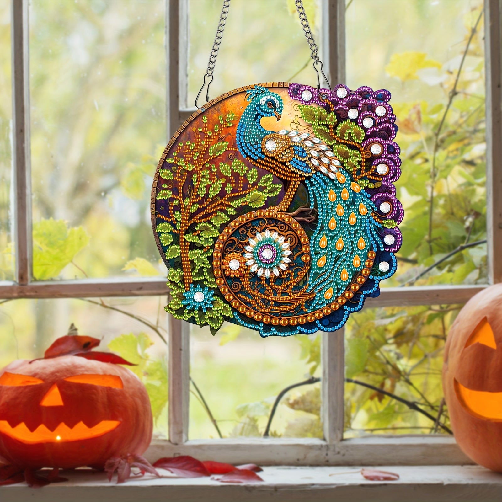 Peacock Diamond Painting Kit DIY Pendant Home Decor