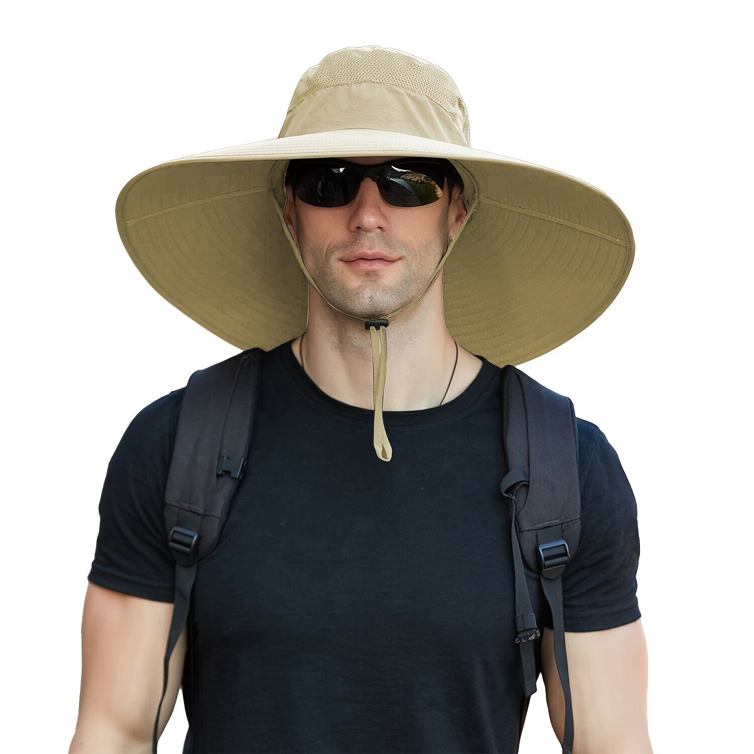 UPF50 Waterproof Wide Brim Bucket Hat for Fishing Hiking
