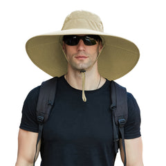 UPF50 Waterproof Wide Brim Bucket Hat for Fishing Hiking