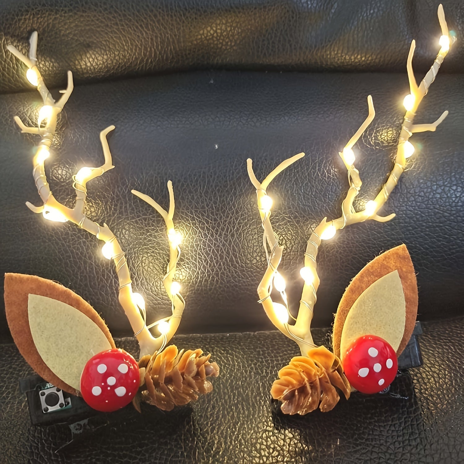 LED Christmas Hair Clip Tree Branch Hair Band Light up Hair Clip
