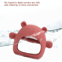 Bear Buddy Silicone Teething Toy for 6M Babies Soft Textures Easy to Hold