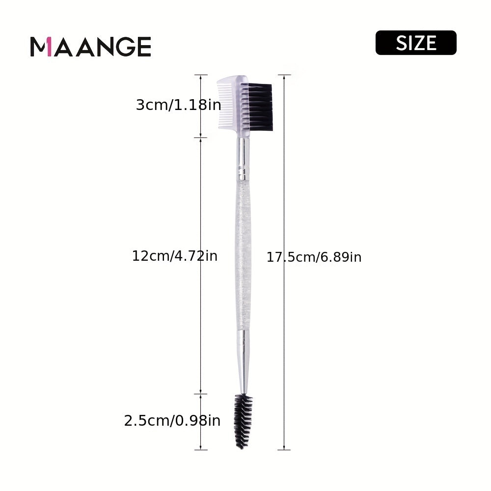 3-in-1 Eyebrow Eyelash Shaper Comb Makeup Brush Set