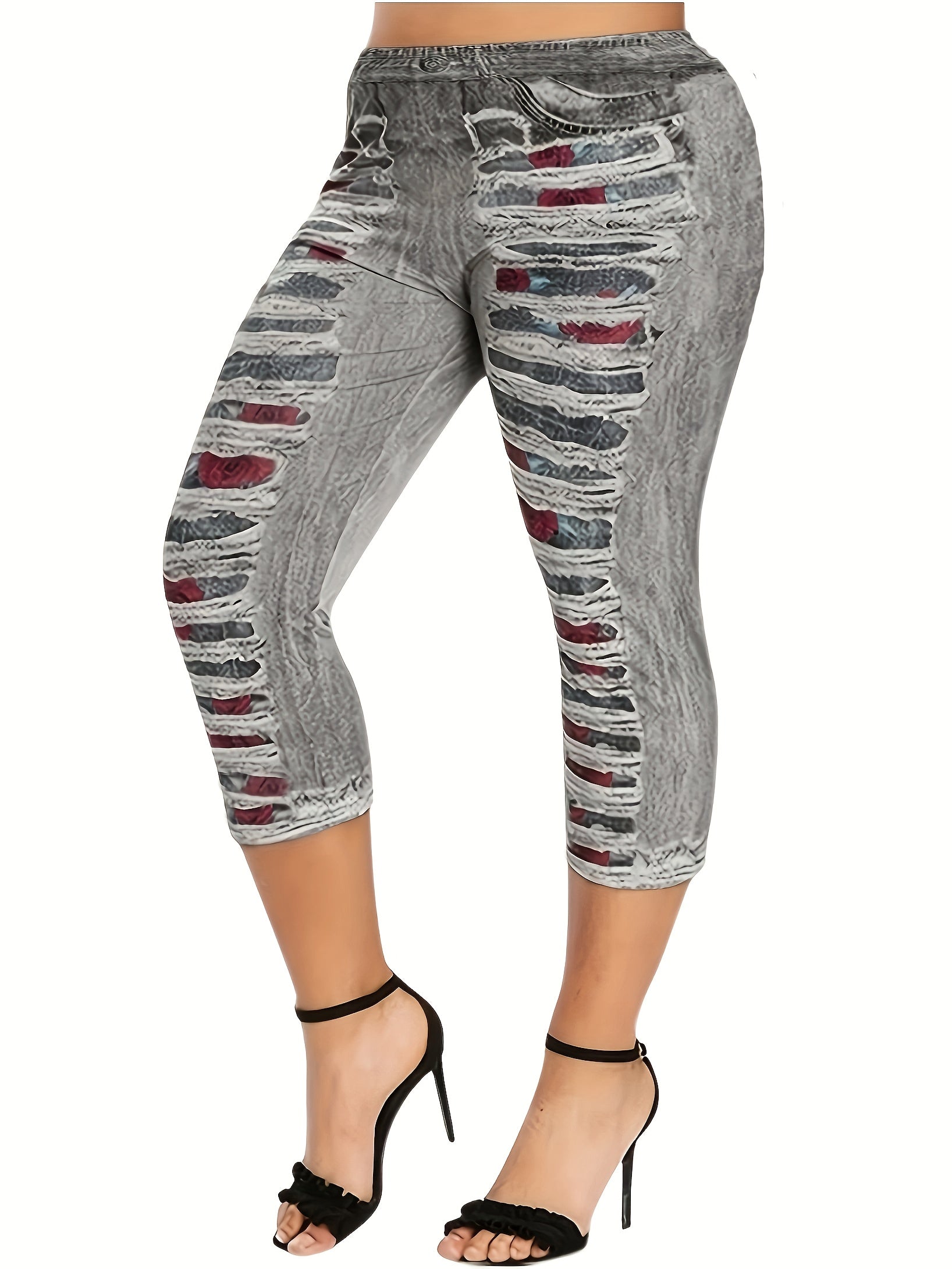 Floral Printed Yoga Pants High Waist Sweatpants Leggings