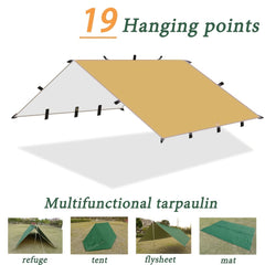 Outdoor Tarpaulin for Rain & Sun Protection – Beach Camping & BBQs