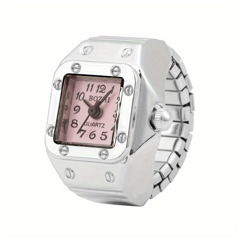 Alloy Finger Watch Square Men And Women Couple Ring Watch