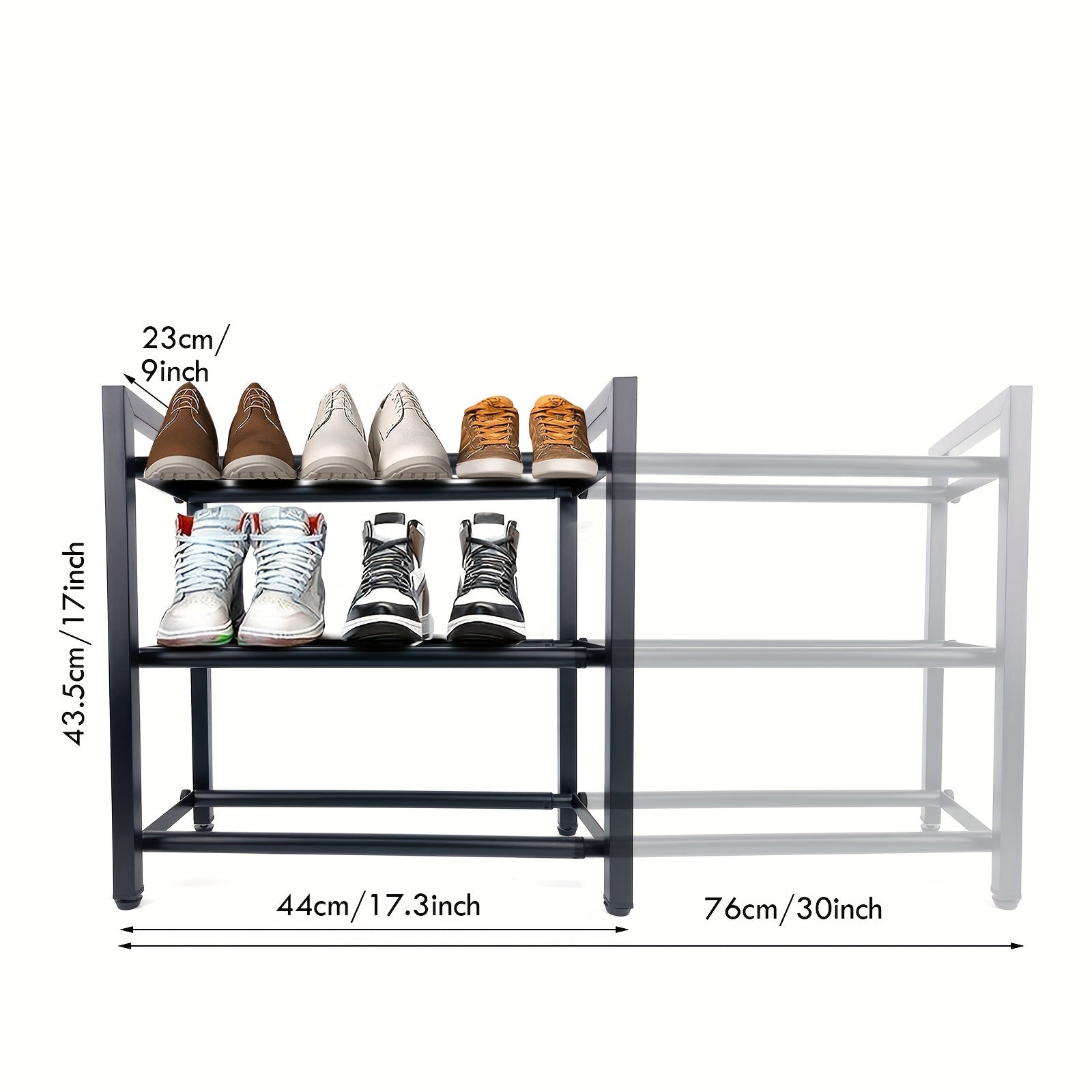 Adjustable Living Room Shoe Rack Retractable Door Storage