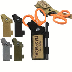 Outdoor Hiking Scissors Pouch Pen Holder