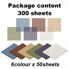 6 Packs Transparent Sticky Note Pads Bright Colors