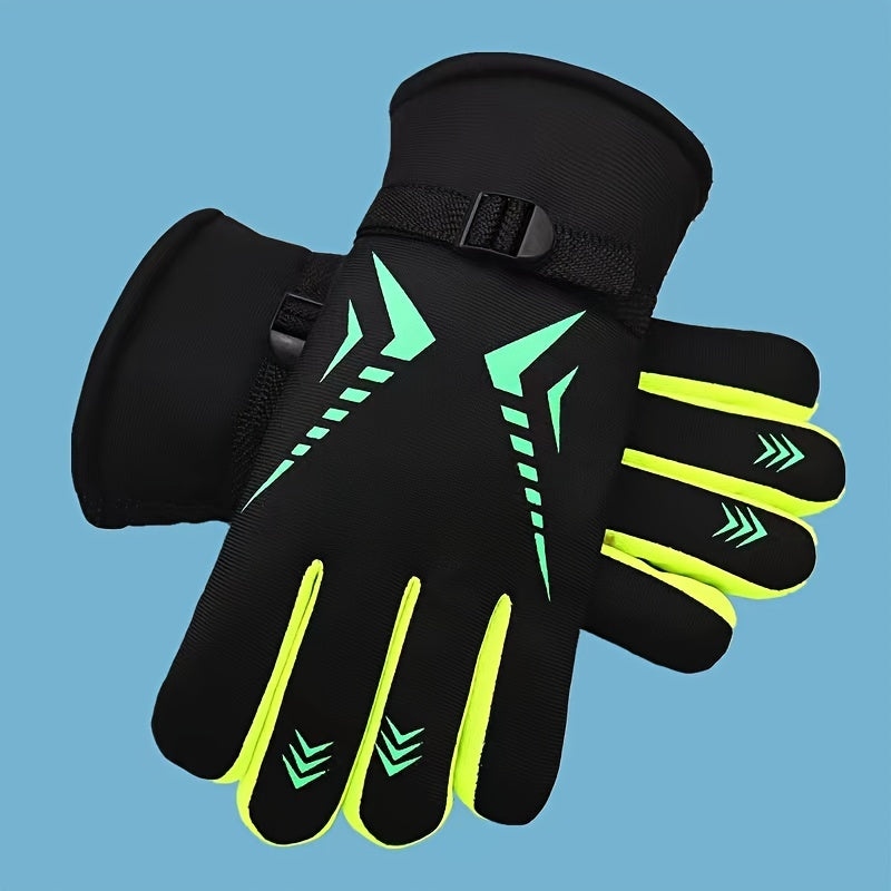 Men's Winter Warm Plush Gloves - Windproof & Coldproof