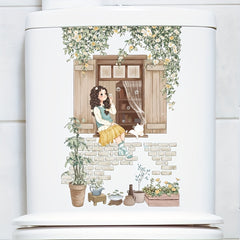Home Decor Wall Sticker Toilet Sticker Bathroom Toilet Lid Sticker