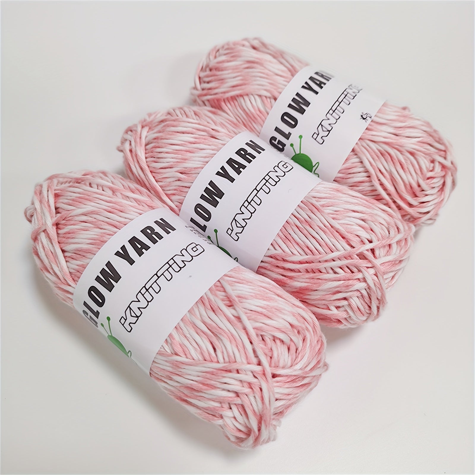 2 Skeins Glow In The Dark Yarn Polyester Luminous Glowing Yarn DIY Hand Knitting