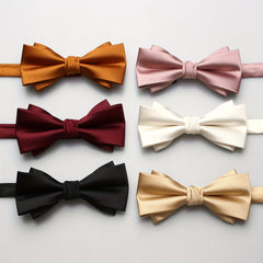 Men's Polyester Silk Bow Tie Multicolor Wedding Bow Tie Collar Flower Banquet