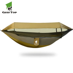GEERTOP Camping Hammock with Mosquito Net & Waterproof Double Sleep