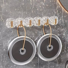 1pc Punch Transparent Hook Bathroom Toilet Kitchen Hanger