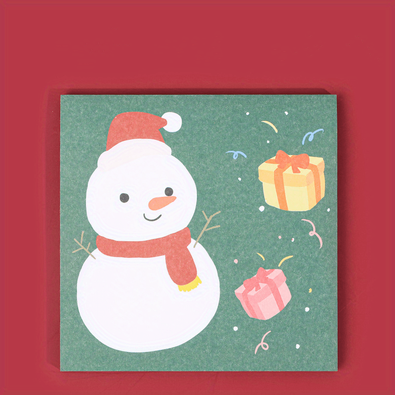 50 Sheets Cartoon Christmas Sticky Notes for Students - Tearable Notepad
