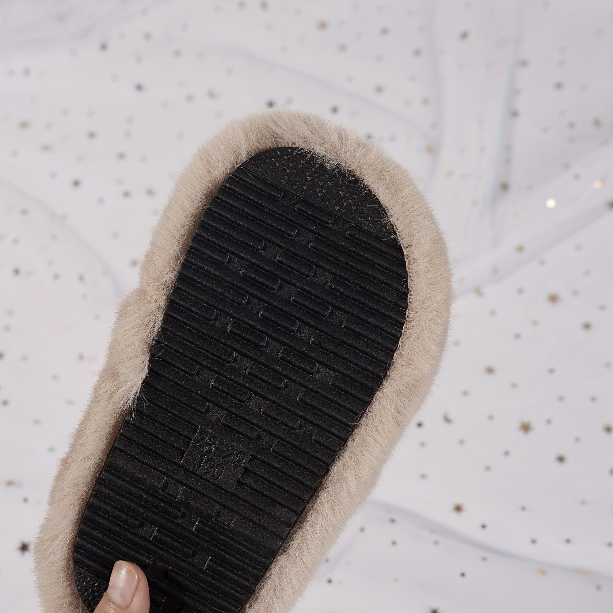 Girls Plush Cozy House Slippers Anti-Skid Slip-On Shoes