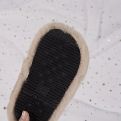 Girls Plush Cozy House Slippers Anti-Skid Slip-On Shoes