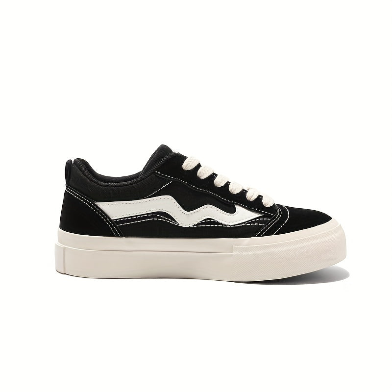 Women's Flat Sneakers Low Top Lace Up Shoes Casual Outdoor Canvas Shoes