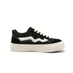 Women's Flat Sneakers Low Top Lace Up Shoes Casual Outdoor Canvas Shoes