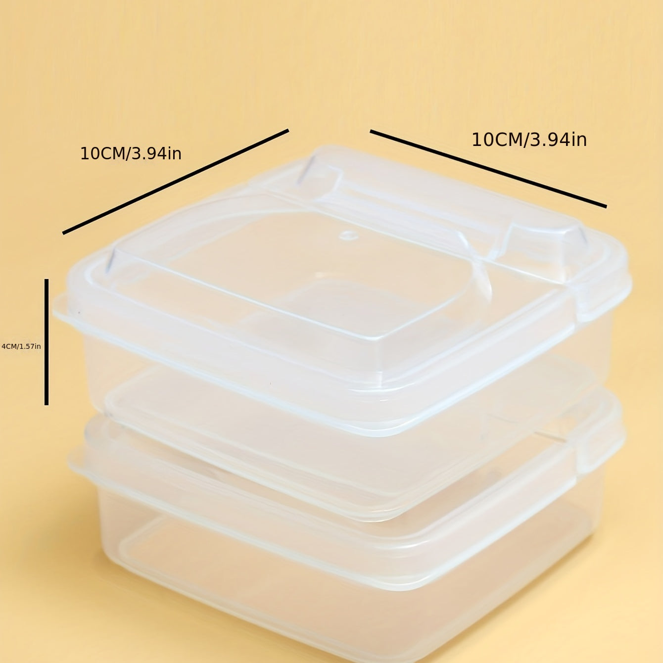 2pcs Transparent Food Storage Box Plastic Refrigerator