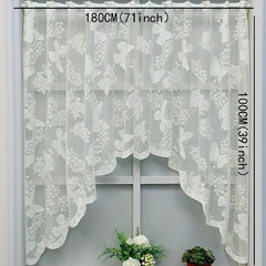 1PC Lace Butterfly Floret Curtain Window Decor Curtains Tulle Living Room