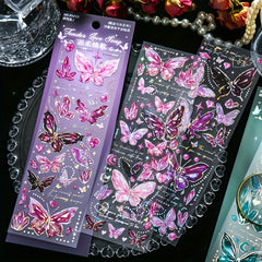 Embossed Gilding PVC Sticker Scrapbooking DIY Material