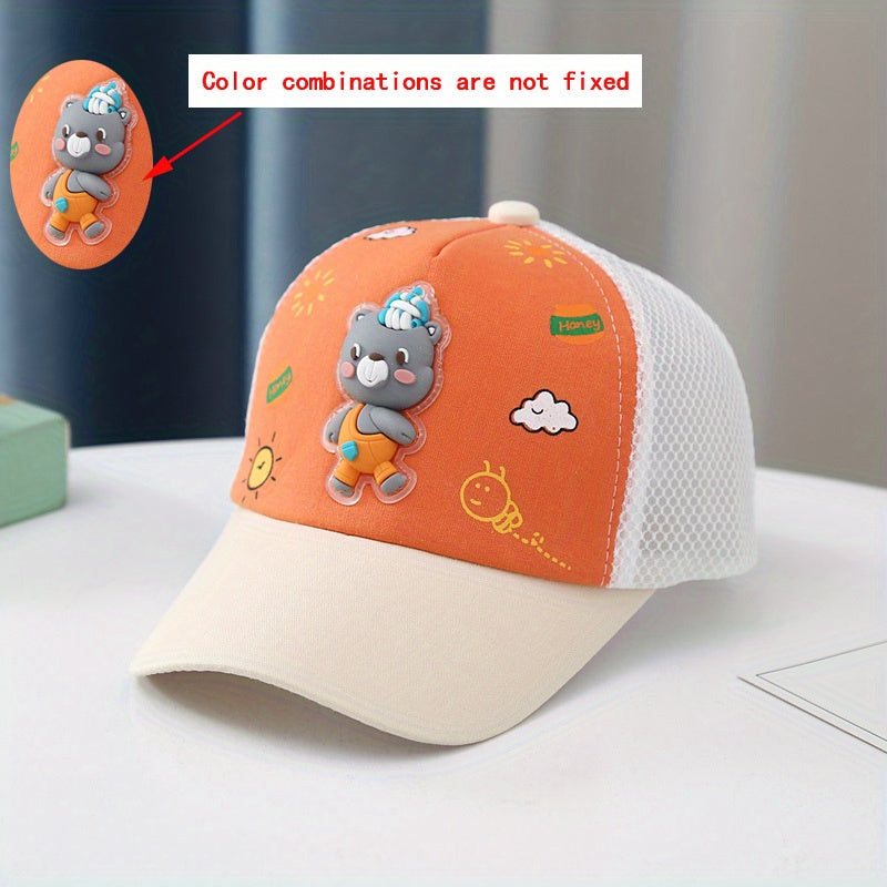 Cartoon Adjustable Sun Protection Baseball Cap for Kids