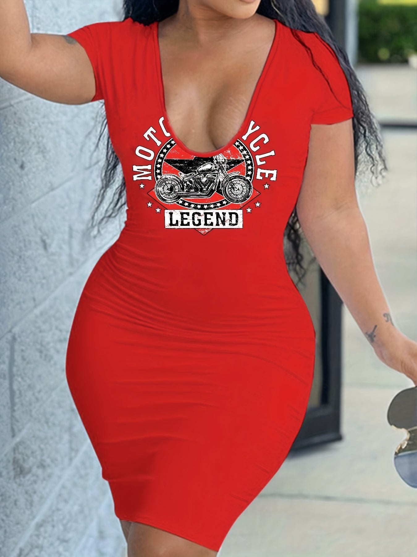 Casual Dress Women's Graphic & Letter Print