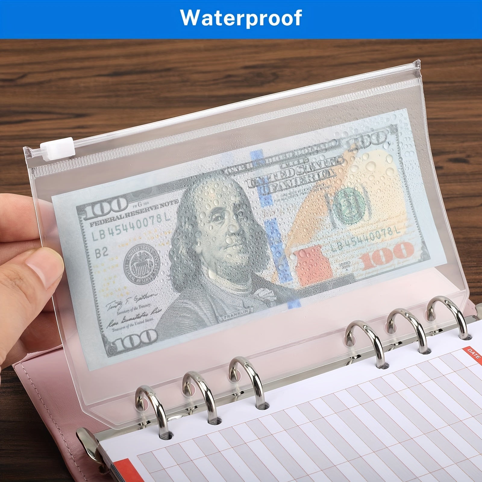 A6 Budget Binder Organizer with 6 Hole Pockets