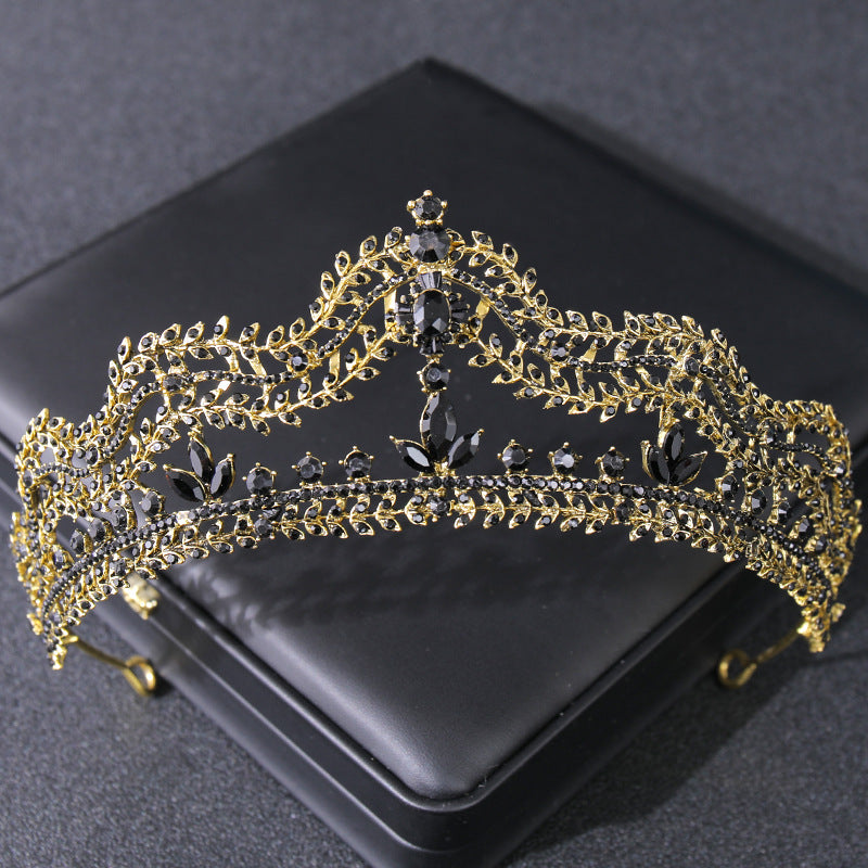 Vintage Crystal Rhinestone Princess Prom Big Tiara Crown Diadems