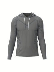 Solid Hoodie Sweatshirt for Men Outdoor Activities