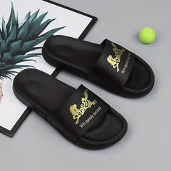 Men's Non Slip Slides Lightweight Open Toe Quick Dry Slippers