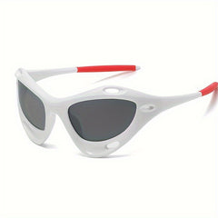 Men's Large Frame Cat Eye Hollow Out Sunglasses