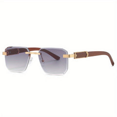 Square Rimless Sunglasses Gradient UV400 Sun Shades
