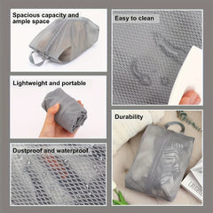 2pcs Travel Shoe Storage Bags Large Capacity Portable Dustproof Shoe Storage