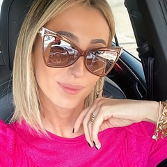 Y2K Large Cat Eye Sunglasses Retro Gradient UV400 Sun Shades