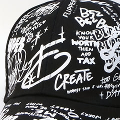 Graffiti Print Baseball Cap Unisex Hip Hop Cotton Dad Hats
