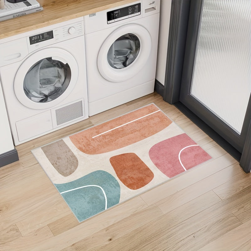 Irregular Pattern Door Mat - Anti Slip Rubber Back, Easy to Clean