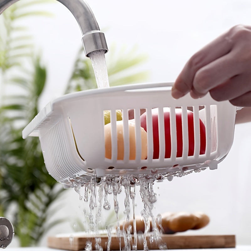 Adjustable Over the Sink Drain Basket for Fruits & Veggies