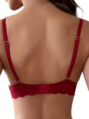 Lace Push Up Bras Set Comfy & Breathable Anti Sagging Underwear