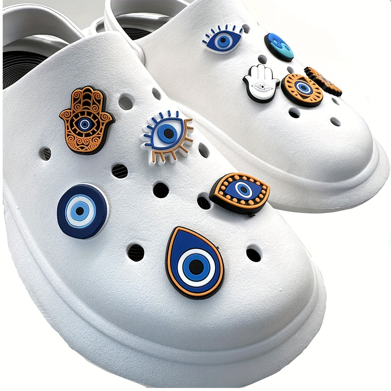 10 PCS Eye Shoes Charms For Crocs Shoe Decorations PVC Cartoon