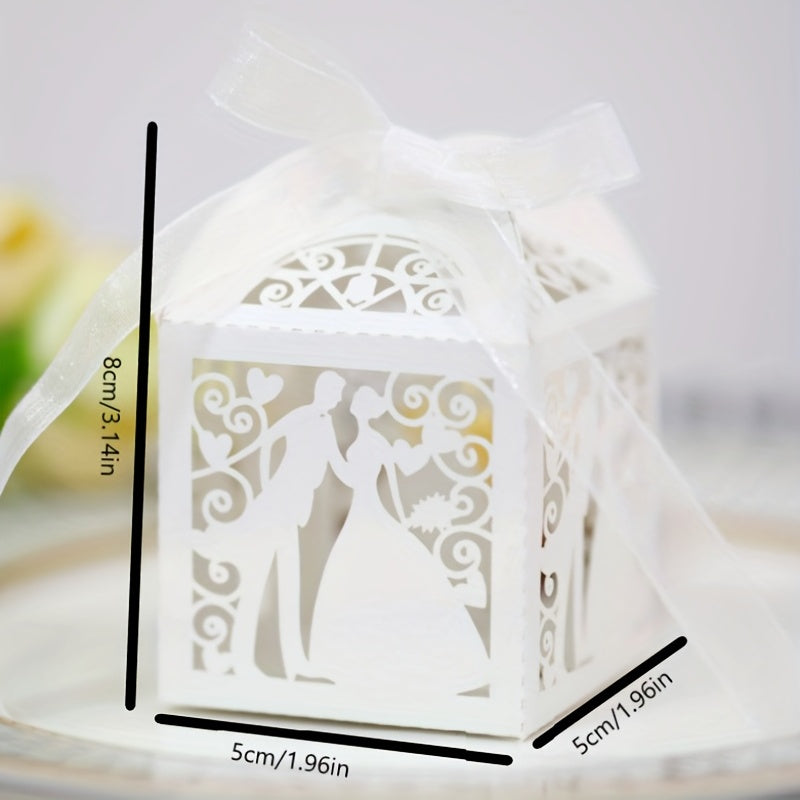 20pcs Bride & Groom Gift Boxes Wedding Party Favor Packaging