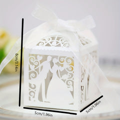20pcs Bride & Groom Gift Boxes Wedding Party Favor Packaging