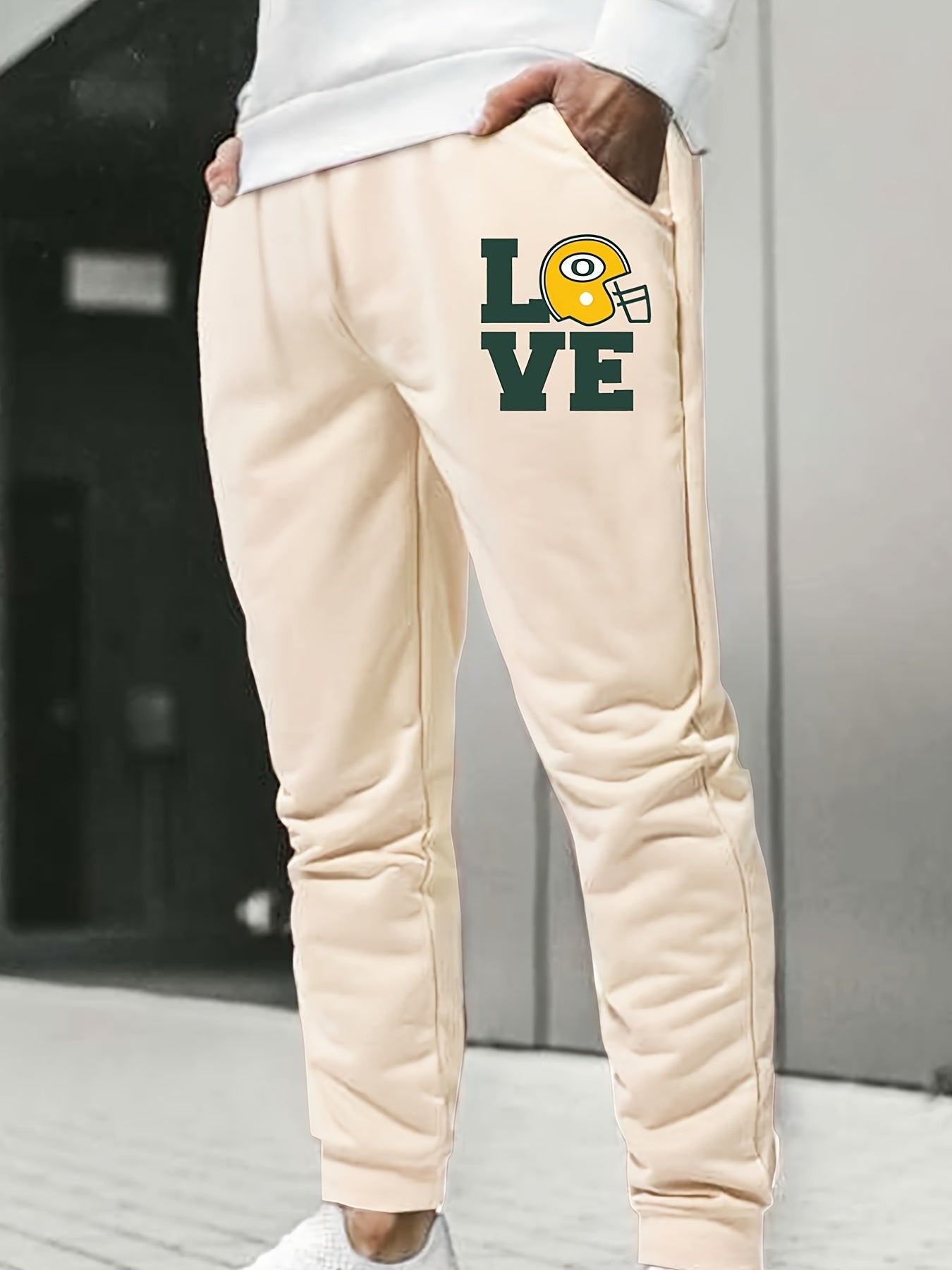 Men s Foot Bowl Element Cartoon Graphic Print Drawstring Sweatpants