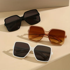 3 Pairs Oversized Square Sunglasses UV400 Anti Glare Sun Shades