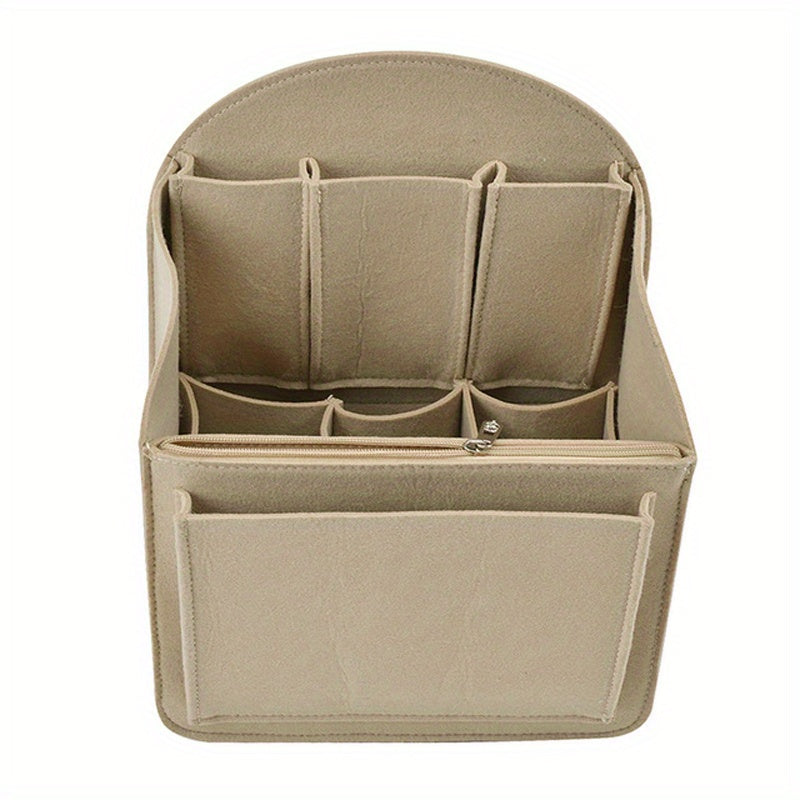 Large Capacity Cosmetic Bag Travel Organizer Felt Makeup Organizer
