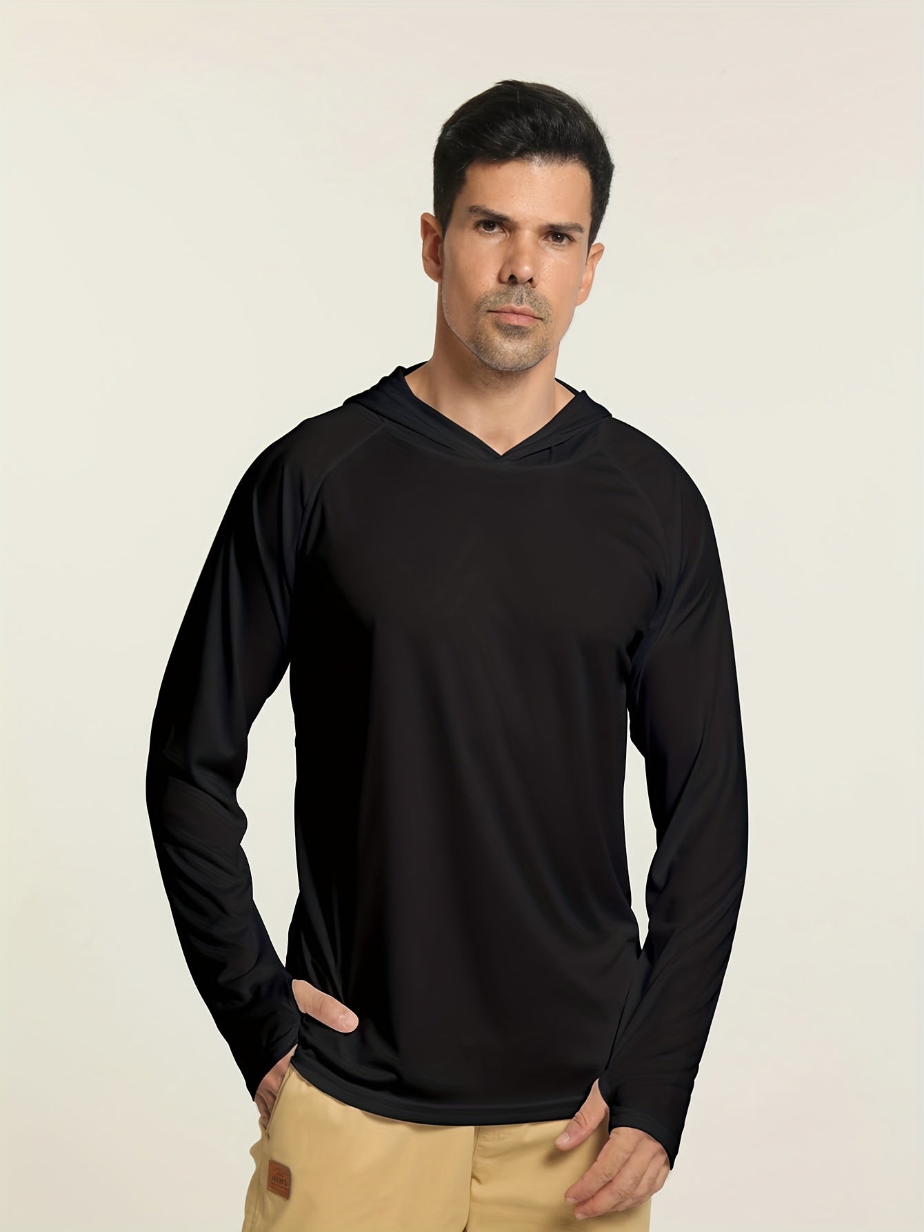 Men's SPF 50 Sun Protection Hoodie Long Sleeve Quick Dry Outdoor Fishing Top