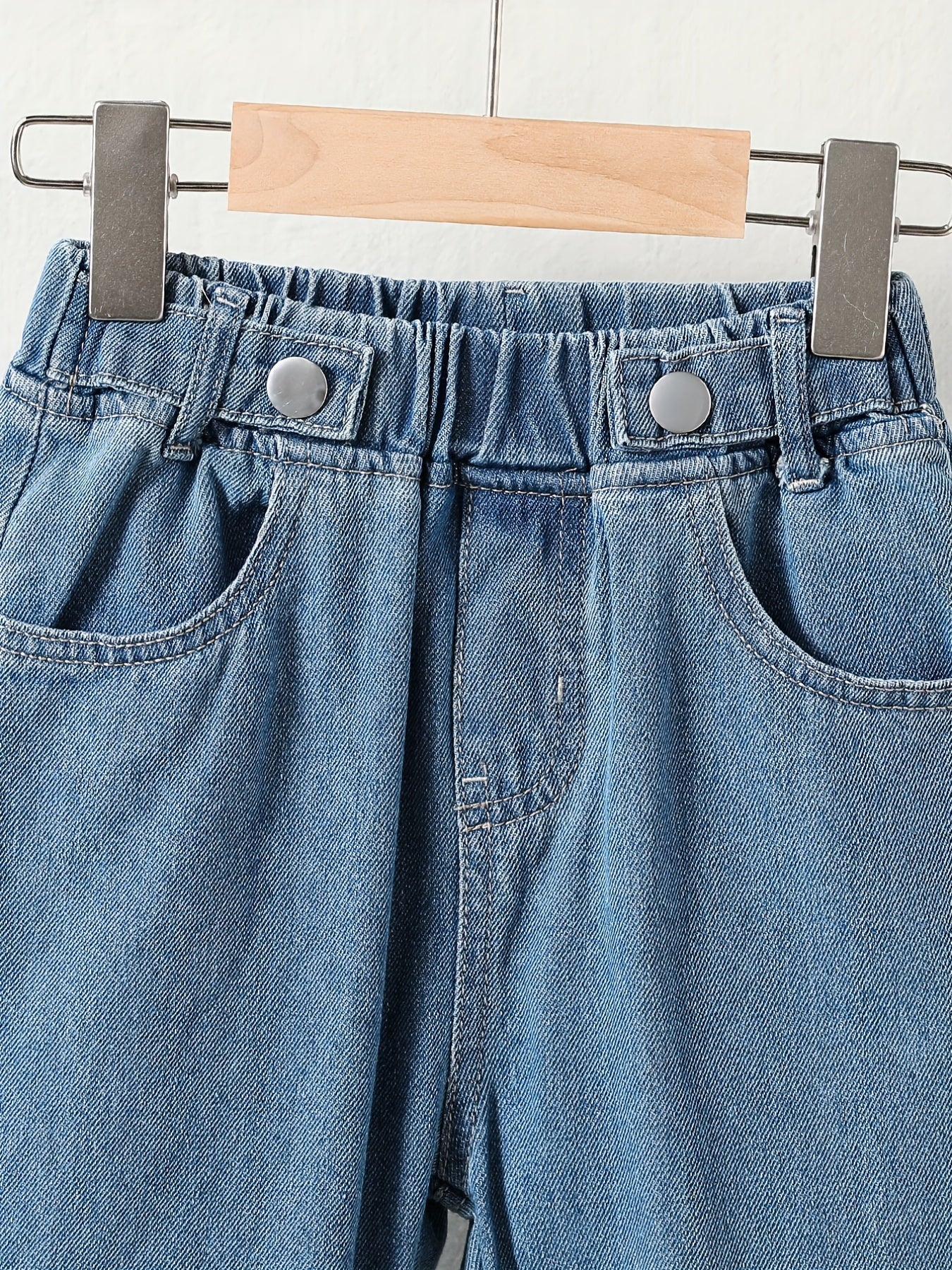 Girls' Classic Denim Trousers Baggy Fit All match For Outerwear